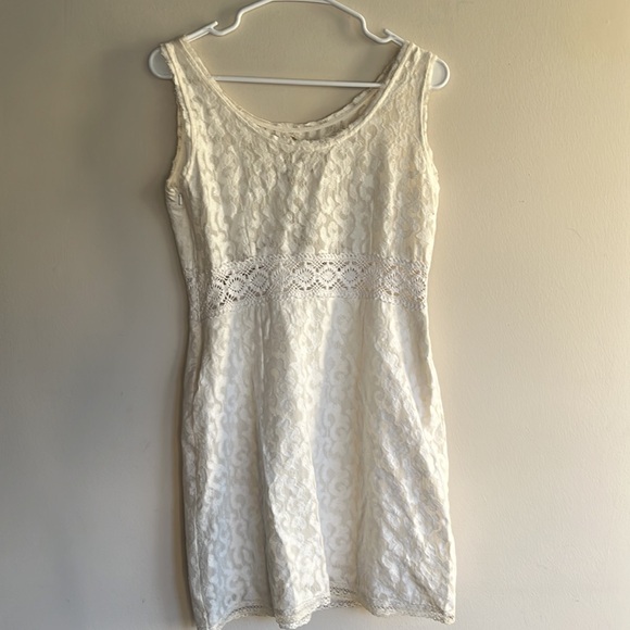 Ivory Lace Free People Mini Dress - M - Picture 7 of 7